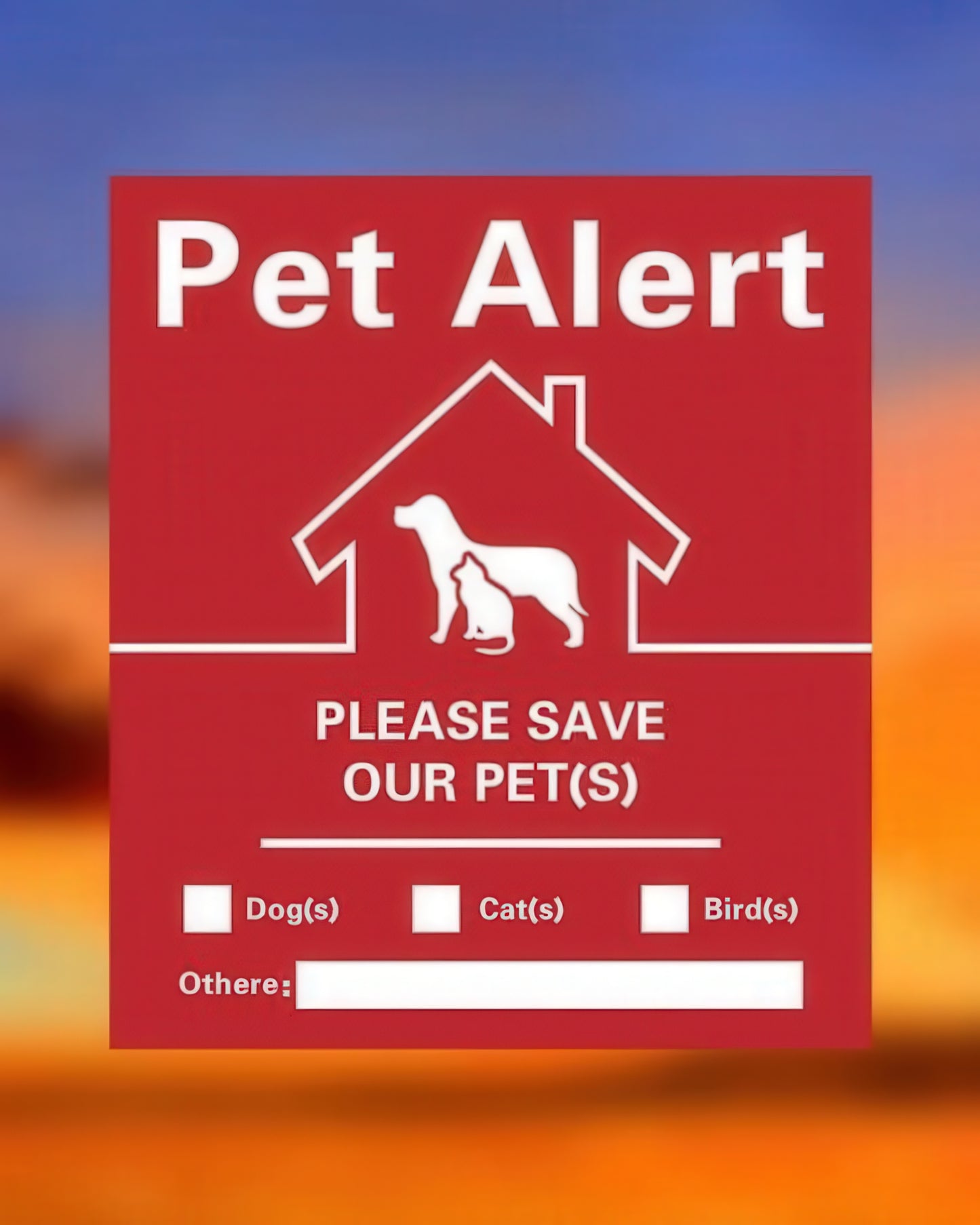 Pet Alert Stickers