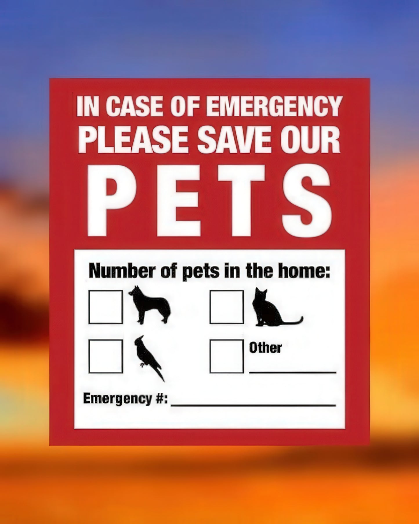 Pet Alert Stickers