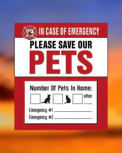 Pet Alert Stickers